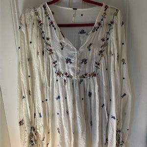 Free People Embroidered Shirt